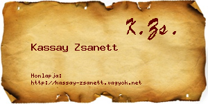 Kassay Zsanett névjegykártya