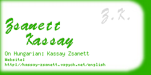 zsanett kassay business card